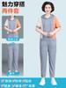 Conjunto de Duas Peças Moda Casual de Verão com Manga Curta para Mães de Meia-Idade 40 e 50 Anos Moda Esportiva Elegante para Mulheres de Meia-Idade e Idosas