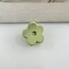 Pinza para el pelo pequeña hueca de color macarrón mate flor pequeña pinza de garra mini para niños flor de cinco pétalos pinza lateral para flequillo accesorios para el cabello