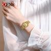 Reloj de Mujer Ofns Retro Escala Romana Correa de Malla Resistente al Agua Reloj de Cuarzo para Mujer Diamante Simple Reloj de Estudiante para Mujer