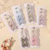 Set de Pinzas para el Cabello de Niñas con Lazo Bordado Hecho a Mano Clip de Pato Todo Incluido Accesorios para el Cabello Sombrerería Amazon 5217