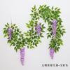 Artificial Abler Gigante Glicínias Flor Ramo Longo Plástico Flor Falsa Flor de Seda Interior Sala de Estar Pendurado Rattan Foto Decoração