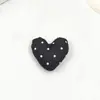 Lazo de Cinta de Lunares Estilo Pequeño Chanel con Relleno de Algodón en Forma de Corazón, Accesorios para el Cabello DIY, Decoraciones para Zapatos y Sombreros, Productos Semi-Terminados para Ropa de Bebé, Accesorios y Materiales