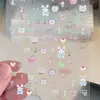 Adesivos de Arte para Unhas Cartoon Fofo para Meninas Bolo de Maçã Gato Animal Cachorro Unhas DIY Ankora Vermelho
