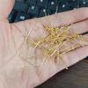 Acessórios para joias diy Agulha para joias Pino T de 9 pinos Pino T de latão banhado a ouro 18K retenção de cor material para joias feitas à mão atacado