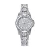 Reloj de mujer con diamantes incrustados de moda popular de TikTok 2023, reloj de mujer de cuarzo con estilo simple y combinable