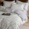 Contador sin conexión 60 algodón grueso lijado cuatro piezas algodón retro flores rotas francesas sábanas de cama otoño e invierno funda de edredón