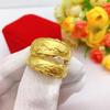 Anillo de oro arena de Vietnam para hombre y mujer Dragón y Fénix anillo de pareja Fénix joyería chapada en oro de latón venta al por mayor directa de fábrica