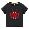 Nueva camiseta de algodón de manga corta de verano para niños estilo coreano Chad Wild Clay bebé manga media camiseta fina