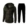 Nuevo conjunto cárdigan con capucha de forro polar jacquard deportivo para hombre
