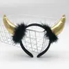 Faixa de Cabeça com Chifres de Halloween Conjunto de Tridente Faixa de Cabeça de Diabo Vermelho Adereços para Show de Máscaras Infantil e Adulto