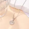 Colar Cruzado Transversal Pingente Feminino Corrente de Clavícula Totalmente Diamantado Design de Nicho Corrente de Pescoço Acessórios de Joia de Aço Titânio Corrente de Suéter