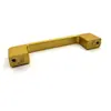Manija Moderna Simple de Aleación de Aluminio para Puerta de Armario de Ropa 96mm Espacio entre Agujeros Tirador de Cajón Dorado Arenado Herrajes Accesorios para Muebles