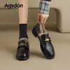 Mocasines Forrados de Lana Augu Shiden para Mujer 2026 Nuevos Zapatos de Algodón para Nieve Gruesos con Suela de Piel Negra