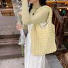 2522 Stylisch Clouds Bubble Flower Shoulder Bag Novas Vesículas Bolsa Simples para Estudantes Femininas Bolsa de Lona