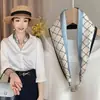 Collar con Bufanda de Seda y Hebilla Magnética Bufanda Perezosa Colgante Bufanda Delgada Diadema Protección para el Cuello Clavícula Perla Bufanda Delgada Pequeña Tira Larga