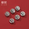 Cuentas de plata tailandesa vintage S925 de 8 mm con estampado de peces pequeños, accesorios de joyería de plata para bricolaje, venta al por mayor, T0510