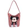 Bolso de lona a rayas de moda, nuevo bolso de hombro tipo axila con diseño de muñeca de dibujos animados, bolso de viaje para estudiantes de gran capacidad, comercio exterior