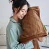 Manta de franela de color liso estilo europeo transfronteriza, manta para siesta, manta para sofá de oficina, manta de regalo para dormitorio, mantas al por mayor