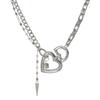 Collar de amor hueco, dulce y genial para chica sexy, estilo metálico para mujer, diseño de alto nivel, estilo hip-hop, estilo europeo y americano, cadena de clavícula.
