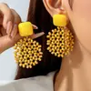 Joias Europeias e Americanas Estilo Férias na Praia Brincos de Flor Trançada Moda de Alta Qualidade Brincos Dopamina Brincos