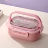 Lonchera Térmica Estilo Estudiante para Microondas, Lonchera Bento para Oficinistas con Tapa, Lonchera de Plástico para Ventas Transfronterizas
