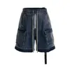 Shorts Jeans Pesado de Trabalho High Street Americano Design Desgastado Verão Unissex Larga Tendência Marca Ins Calças de Meia Coxa
