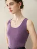 Camada base indispensável~ Colete de Tricô 100% Cashmere Kangsai Ni para Mulheres Ajustado Sem Mangas Suéter Camisola Camiseta Base