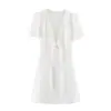 Z Estilo Europeu e Americano Transfronteiriço 2026 Nova Moda Elegante Roupas Femininas Atacado Vestido Mini Decorado com Laço 3067226