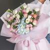 O ponto de partida do papel de embrulho flor amor brilhante papel liso coreano papel para buquê de alta qualidade diy loja de flores artesanal materiais florais