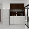 Gabinetes de cocina para toda la casa hechos a medida en Taiwán, gabinetes de sistema de panel integrado para villas, encimeras de isla, personalización de gabinetes de cocina integrados de estilo abierto
