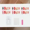 30 Peças Transfronteiriças Folha de Ouro Natal Amêndoa Unhas Usáveis Árvore de Natal Alta Qualidade Unhas Postiças Arte de Unhas Peças de Unha Unhas Usáveis