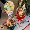 Caja de Empaque de Flores para Pastel Bola de Cristal Navideña Atmósfera Navideña Bola de Regalo Caja de Regalo para Nochebuena DIY Caja Vacía