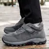 Sapatos para Idosos Outono e Inverno 2020 Cano Alto Quente de Algodão para Mulheres, Botas de Neve Casuais com Forro de Lã, Sapatos para Mãe e Pai, Sapatos para Caminhada para Homens