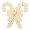 Peças de madeira DIY personalizadas, pingentes de madeira, decorações de grafite pintadas à mão, peças de madeira em branco cortadas a laser para decoração de árvore de Natal