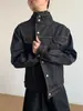 Chaqueta de Mezclilla con Adornos de Perlas y Pedrería Estilo Europeo 2026 para Mujer, Colección Otoño/Invierno, Top de Mezclilla Corto de Alta Gama