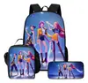 Mochila para niños de moda del grupo Kpop Hunter Girls, de alta definición, impresa, de gran capacidad, ligera y con protección para la columna vertebral.
