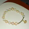 Pulseira de Pérolas de Zhuji Design Natural de Pérolas de Água Doce Irregulares Estilo Retrô Pulseira para Estudante Melhor Amigo Presente Atacado