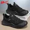 Zapatos de Senderismo para Hombre 2026 Otoño Nuevos Negros Aumentadores de Altura Casuales Zapatos de Papá Antideslizantes Ligeros Trekking Deportes B