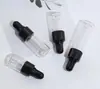 Botella transparente de aceite esencial de 2 ml, botella pequeña de 5 ml para subenvasar perfume, solución madre, botella de muestra pequeña de prueba, frascos de boca de rosca, tapa octagonal