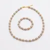 Estilo Igual al de Little Red Book Pulsera de Perlas de Imitación y Cadena para el Cuello Set de Bebé Cadena para Suéter Versátil de Lujo Accesible de Gama Alta de Nicho para Mujer