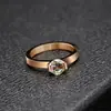 Anillo de Acero de Titanio para Mujer, Estilo Coreano y Japonés, Chapado en Oro Rosa, Anillo de Moda Trendy para Estudiantes, Anillo Geométrico Trendy para Mujer