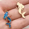 Série de pingentes de cauda de sereia em liga metálica com gota transfronteiriça pingente pingente pulseira DIY colar chaveiro acessórios de joalheria
