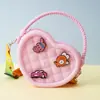Monedero de silicona con forma de cueva cuadrada para niños, bolso cruzado para caminar, divertido y bonito bolso de silicona para cambio.