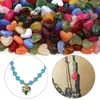 Contas de Coração de Acrílico Imitação de Jade com Furo Reto Gradiente de Duas Cores Formato de Coração Contas Soltas DIY Colar Cordão de Celular Acessórios de Joias
