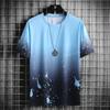 Camiseta Masculina de Manga Curta de Seda de Gelo Marca da Moda Verão 2021 Nova Chegada Solta Masculina de Meia-manga Secagem Rápida de Gelo Roupa Masculina