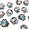 Estilo lindo caricatura divertido graffiti crayón pequeño nuevo pintura aleación hecho a mano diy con cuentas cadena para teléfono móvil accesorios