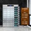 Gabinete de Cubiertos de Acero Inoxidable, Gabinete de Desinfección para Comedor Escolar, Gabinete de Platos con Múltiples Compartimentos, Gabinete de Desinfección y Secado a Alta Temperatura, Almacenamiento