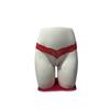Calcinha de renda transparente sexy com massagem de pérolas e virilha sem fio