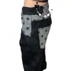 Jeans de Mezclilla Patchwork Jacquard Estilo Americano Old Money Otoño para Hombre Pierna Recta Holgada Adelgazantes Casual de Alto Grado Versátiles Pantalones Largos