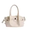 Bolsa de Mão Lisa Simples para Mulheres 2026 Nova Moda Primavera/Verão Bolsa Feminina Estilo Cesta Bolsa de Ombro Transversal Tendência Personalidade